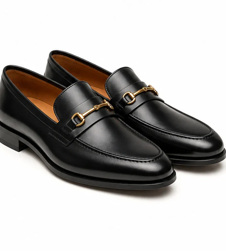 Black Gold-Bit Formal Loafers - formal and occasion shoes in Nairobi