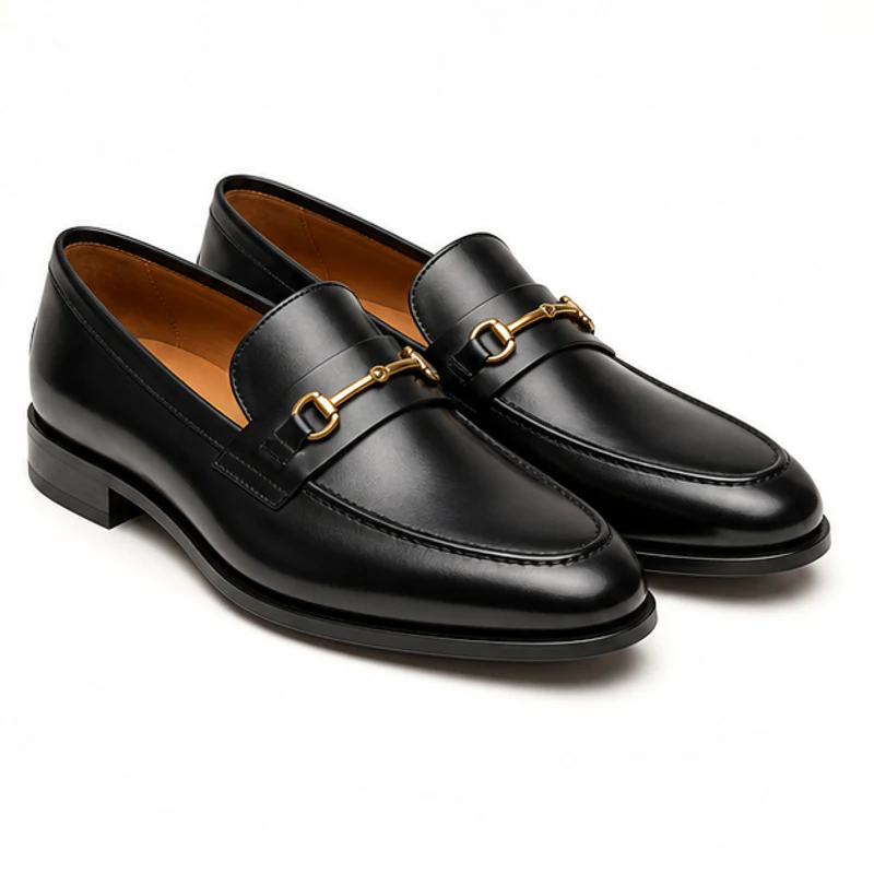 Black Gold-Bit Formal Loafers - formal and occasion shoes in Nairobi