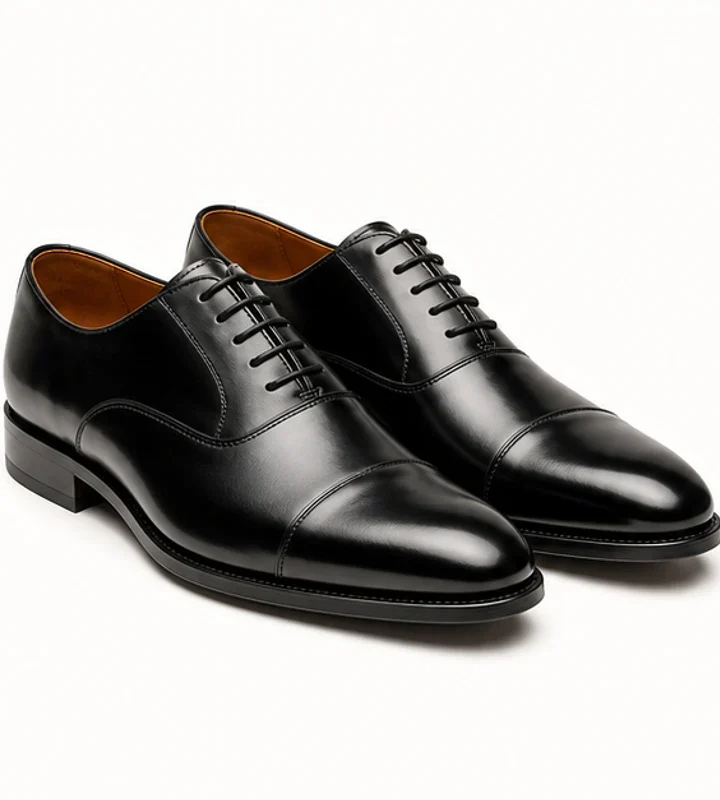 Classic Black Cap-Toe Oxford Shoes - formal and occasion shoes in Nairobi