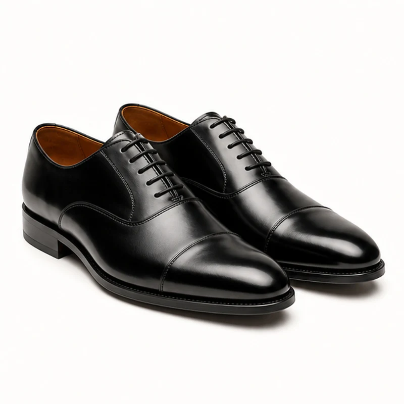 Classic Black Cap-Toe Oxford Shoes - formal and occasion shoes in Nairobi