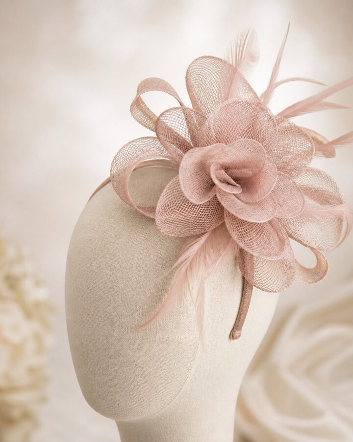 Blush Rose Bridal Fascinator - wedding and church fascinators in Nairobi
