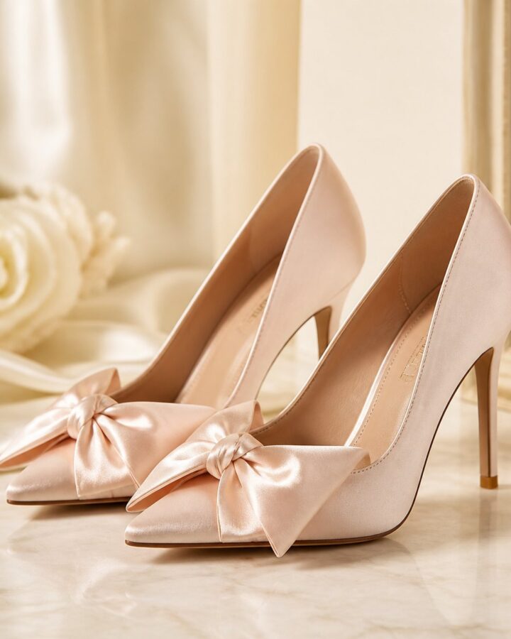 Blush Satin Bridal Pumps - fashion and occasion accessories in Nairobi