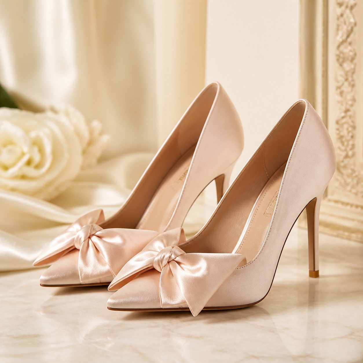 Blush Satin Bridal Pumps - fashion and occasion accessories in Nairobi