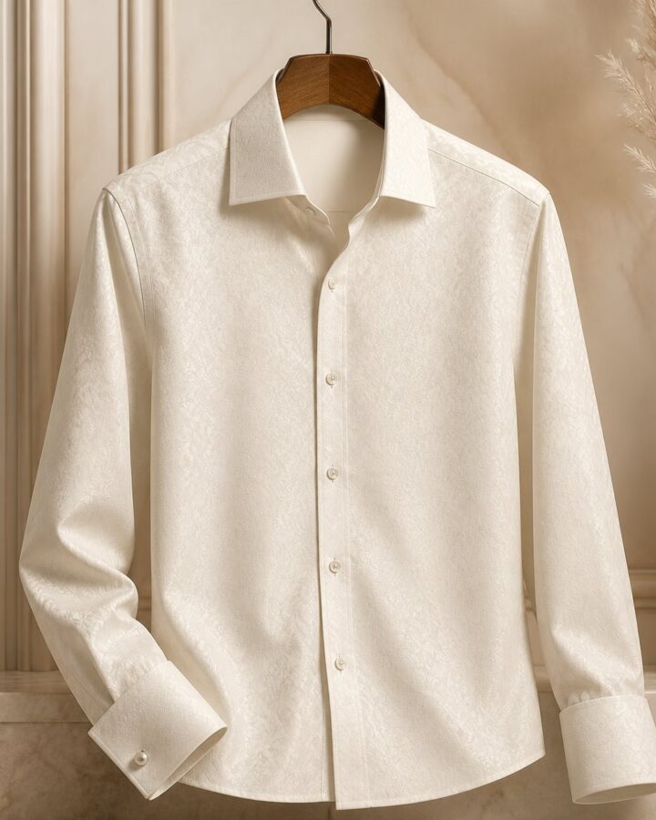 Champagne Pattern Wedding Shirt - men's formal shirts in Nairobi