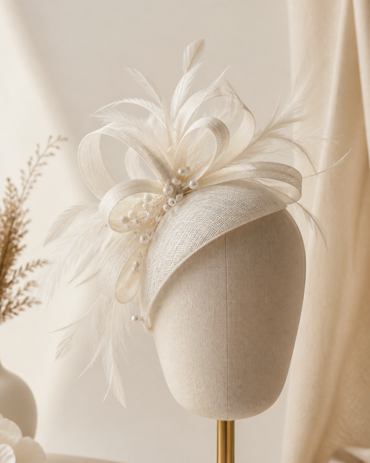 Classic Bridal Fascinator - wedding and church fascinators in Nairobi