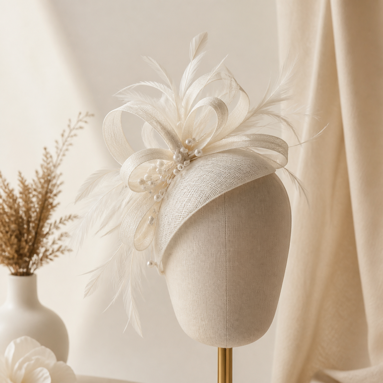 Classic Bridal Fascinator - wedding and church fascinators in Nairobi