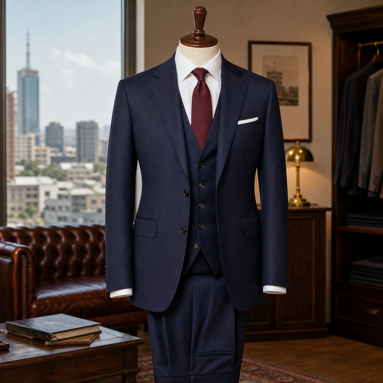 Classic Three-Piece Groom Suit - men's suits in Nairobi