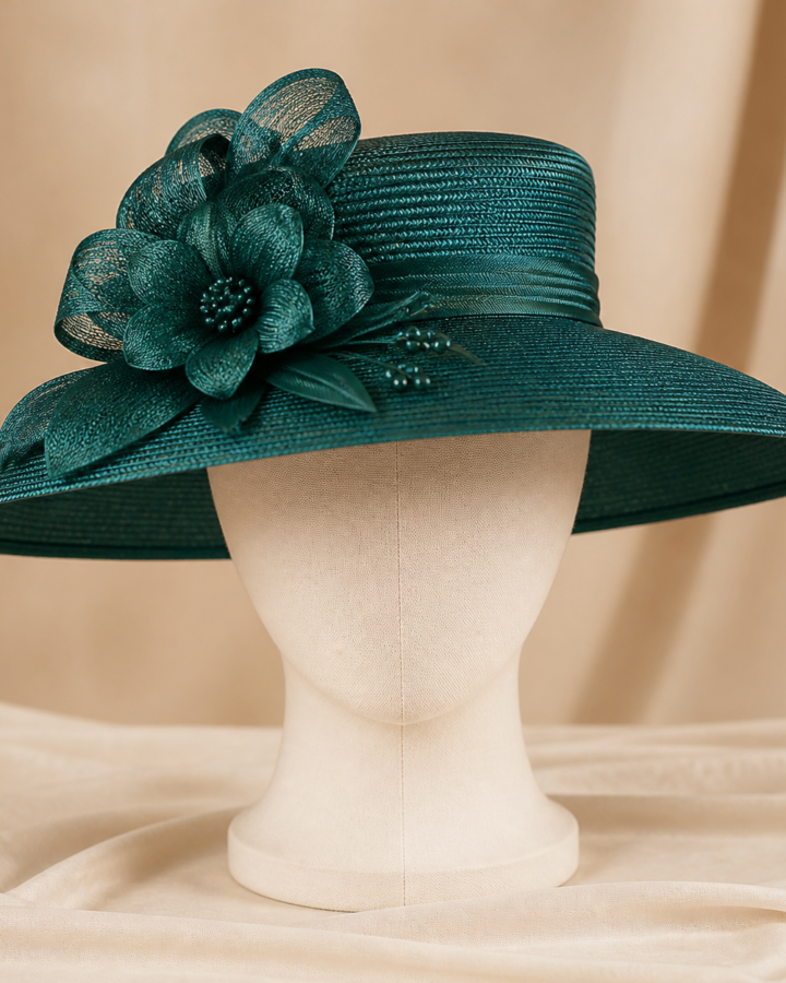 Elegant Wide-Brim Wedding Hat - church and wedding hats in Nairobi
