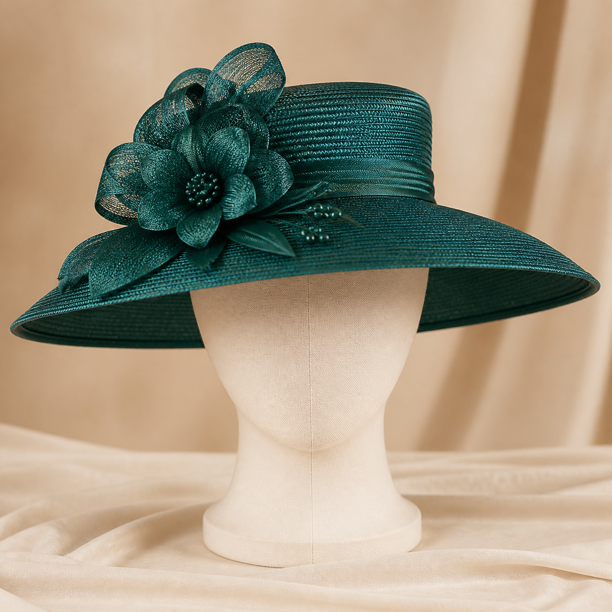 Elegant Wide-Brim Wedding Hat - church and wedding hats in Nairobi