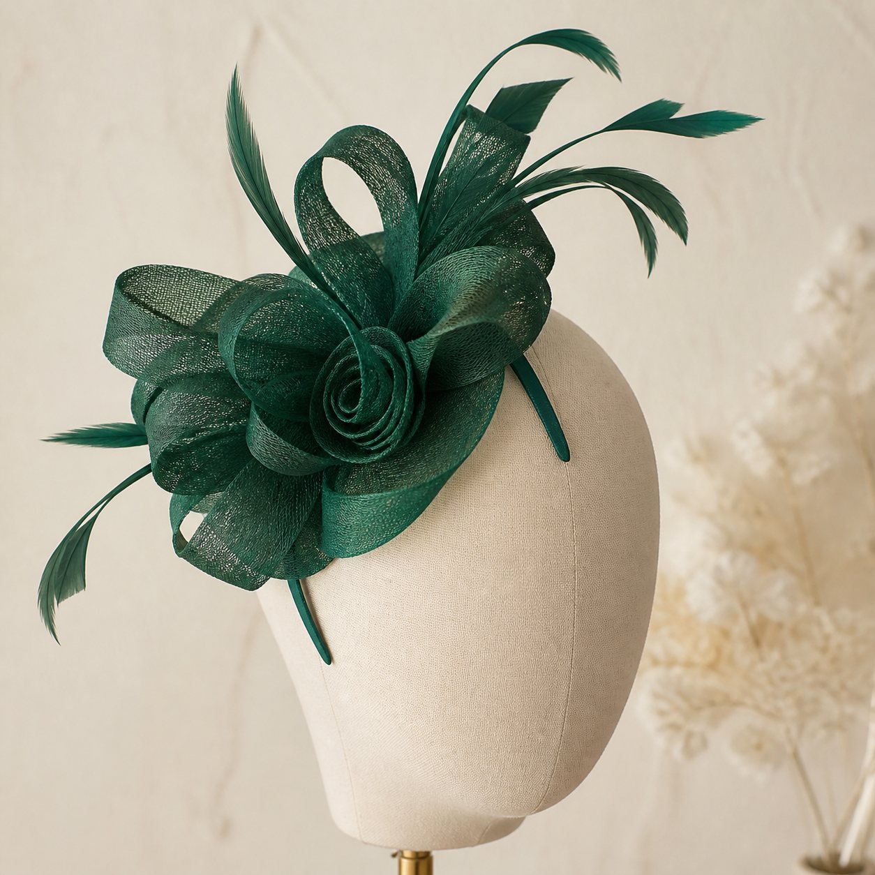 Emerald Loop Bridal Fascinator - wedding and church fascinators in Nairobi
