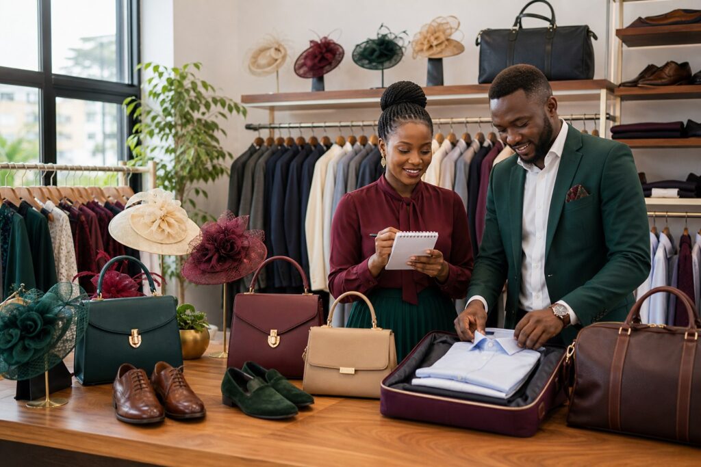 Fashion resellers preparing a small wholesale order with Trina Shoppy