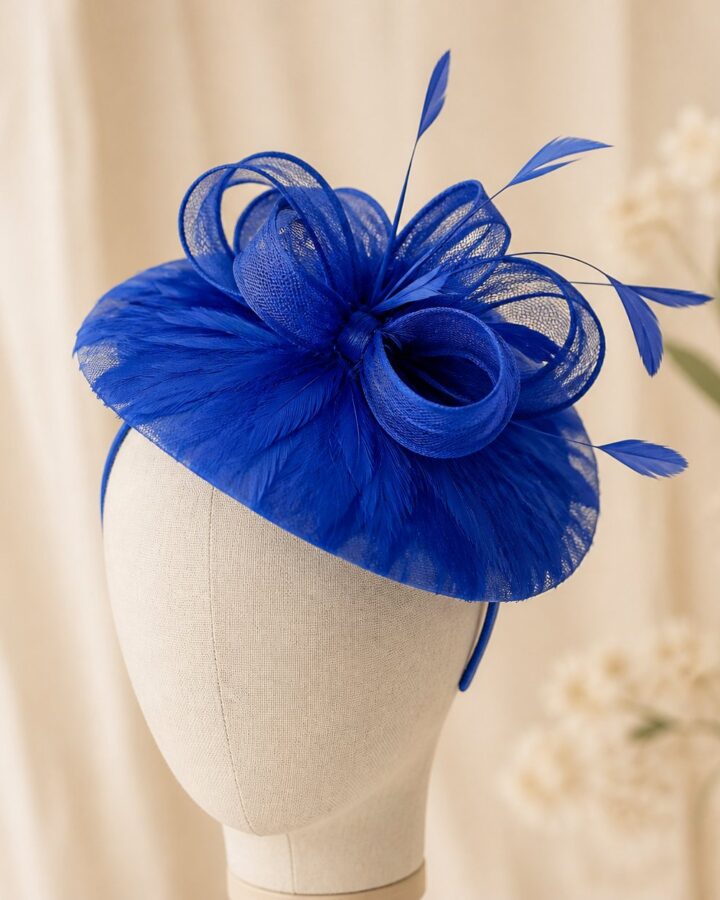 Royal Blue Bridal Fascinator - wedding and church fascinators in Nairobi
