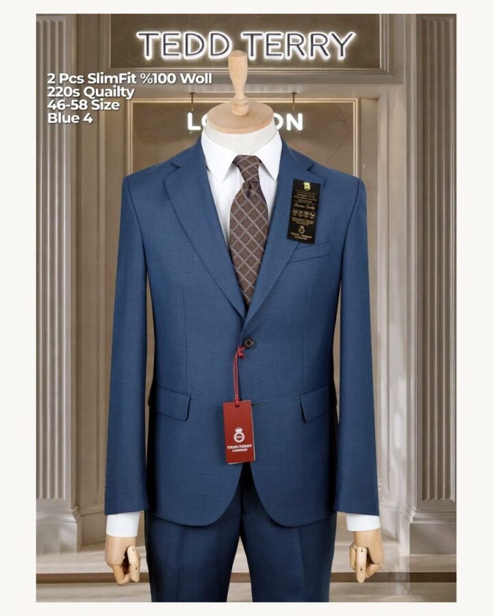Tedd Terry Classic Blue Slim Fit 2 Piece Suit - men's suits in Nairobi