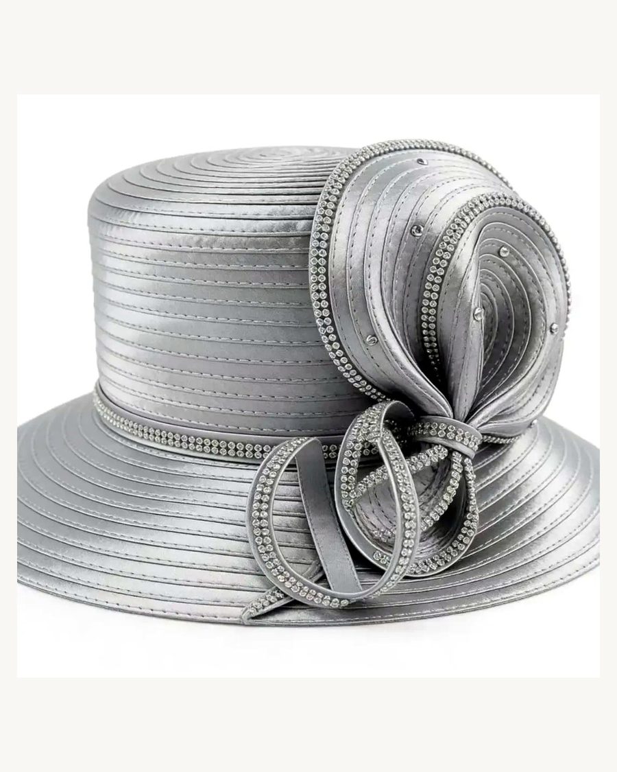 Silver Bow Occasion Hat - church and wedding hats in Nairobi