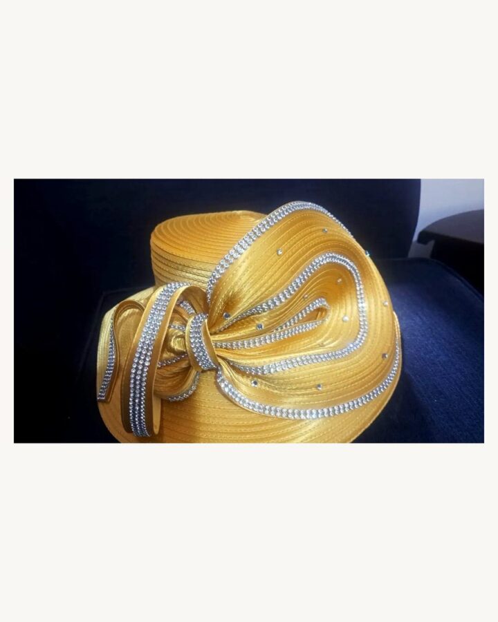 Gold Bow Occasion Hat - church and wedding hats in Nairobi