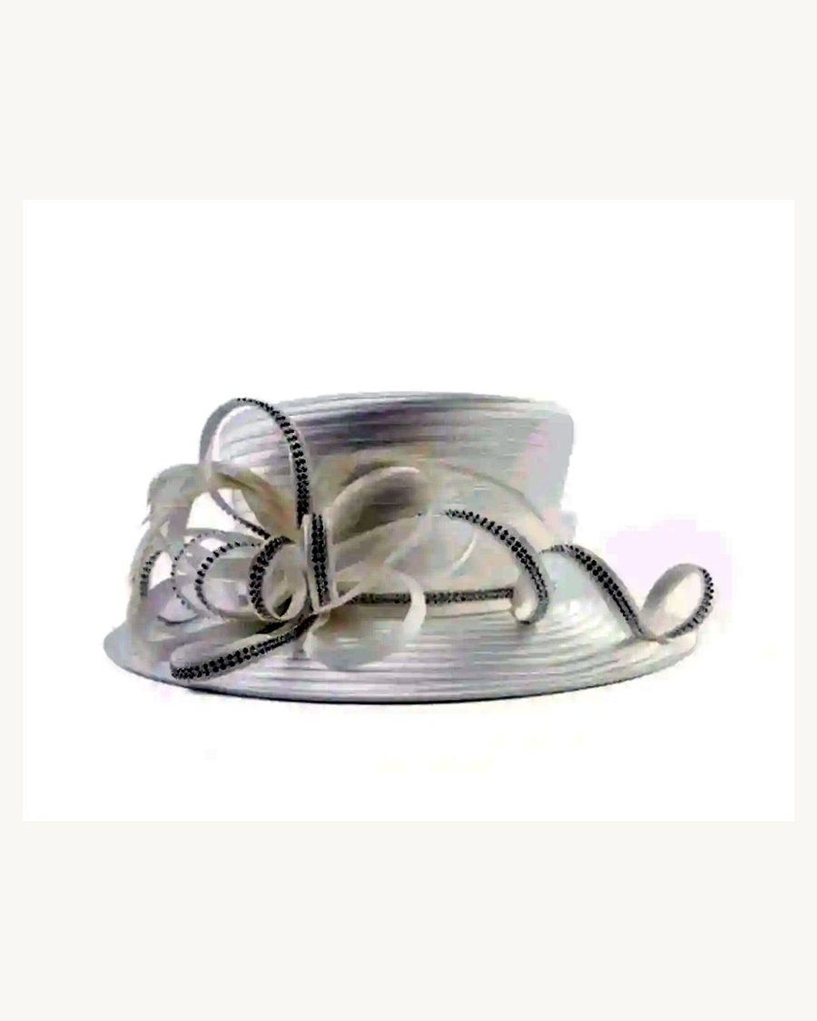 Silver Swirl Brim Occasion Hat - church and wedding hats in Nairobi