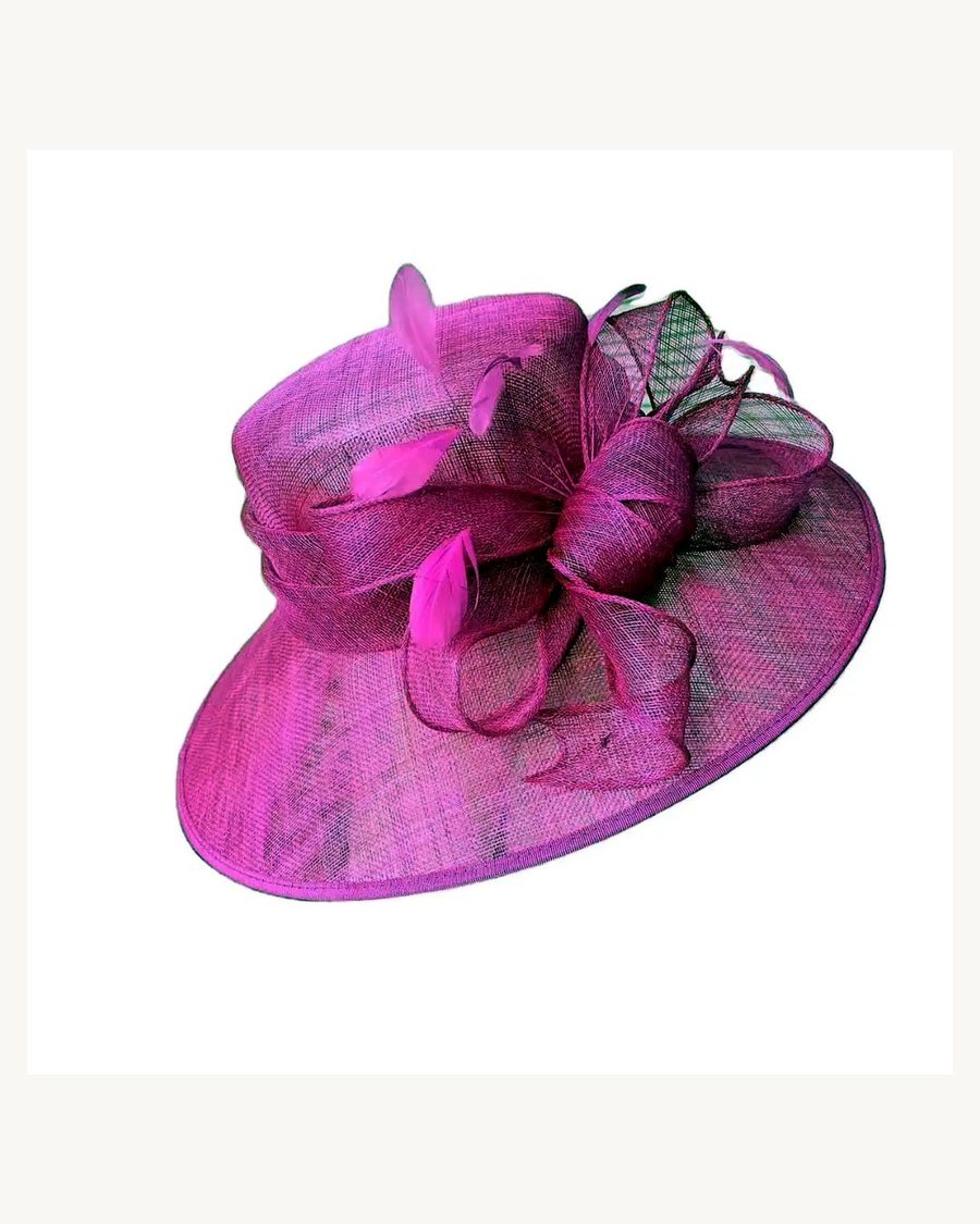 Fuchsia Flower Occasion Hat - church and wedding hats in Nairobi