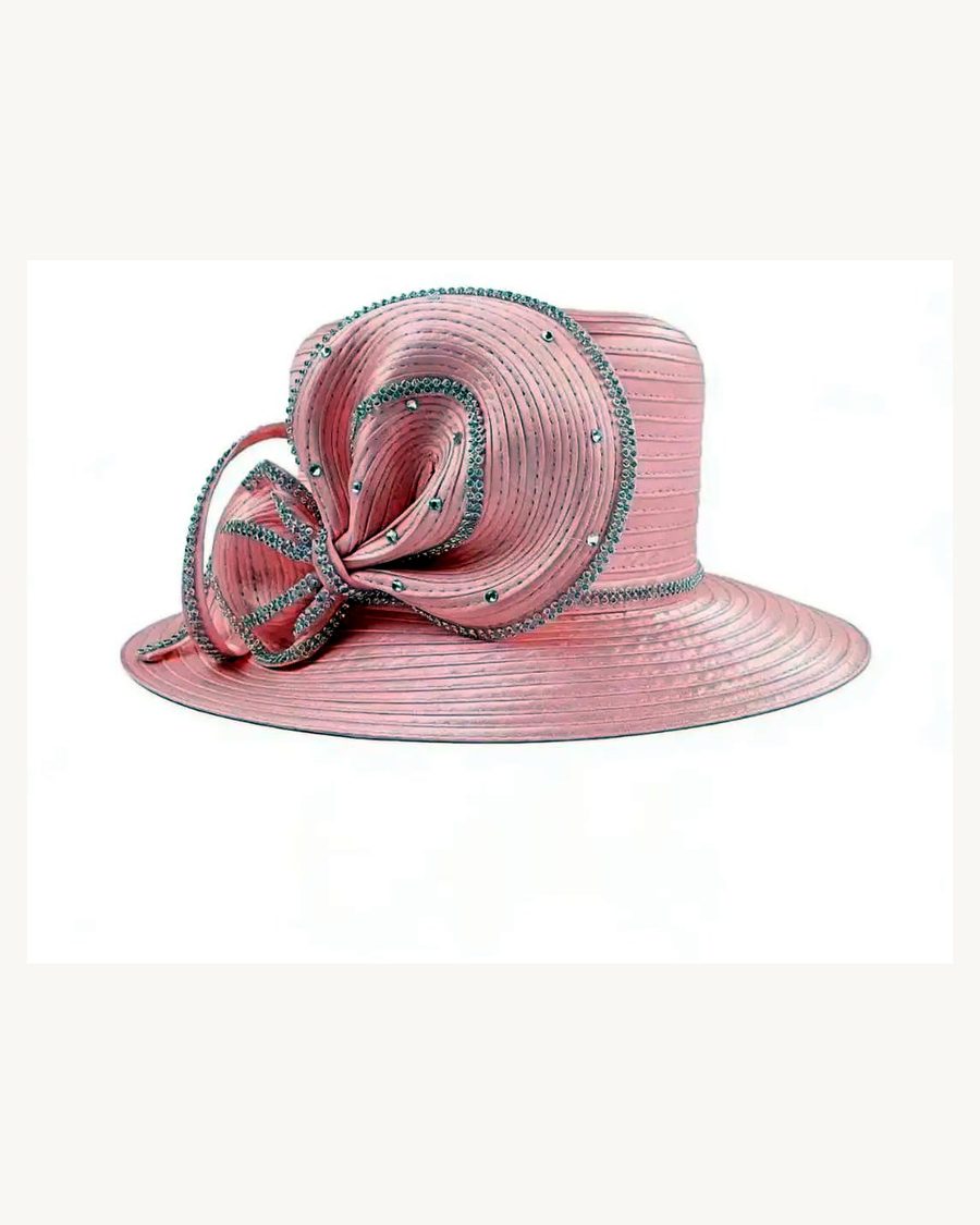 Pink Swirl Brim Occasion Hat - church and wedding hats in Nairobi